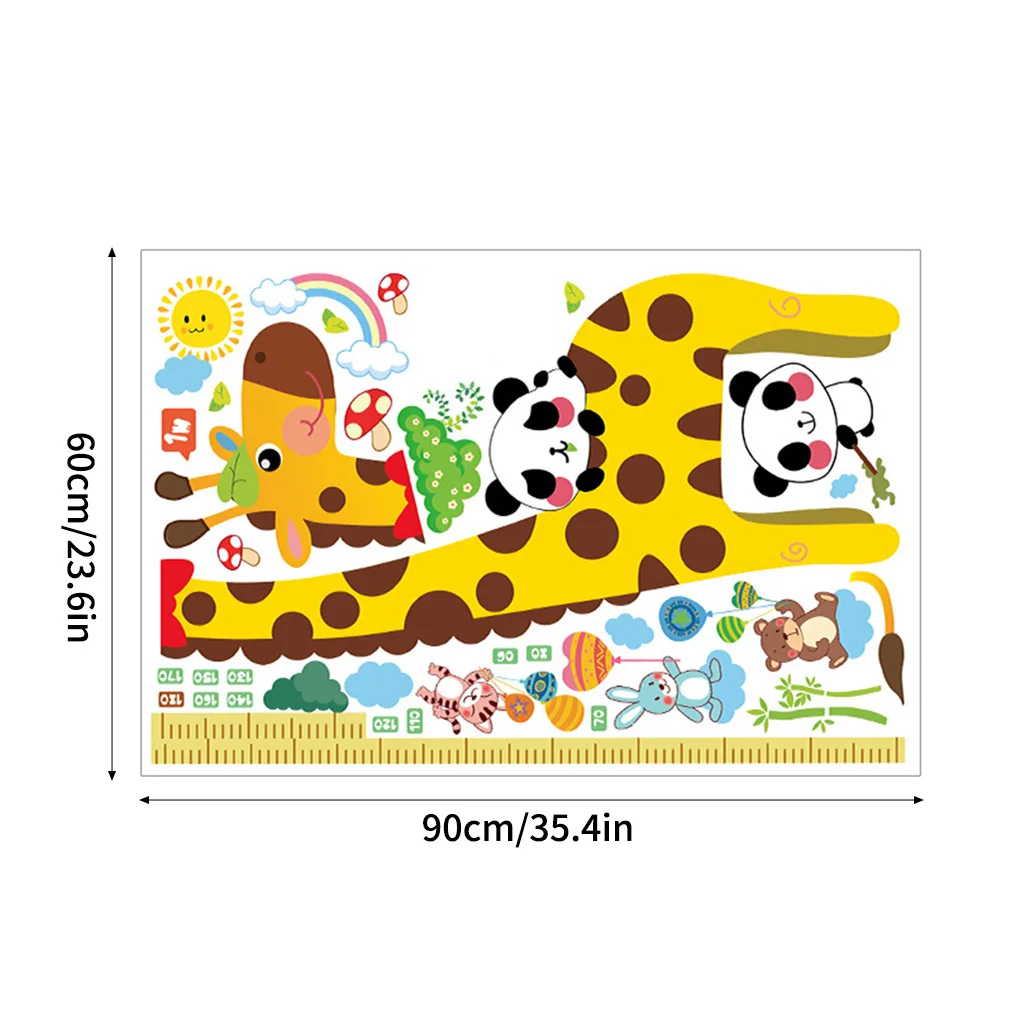 

Wall Sticker Height Measuring Decal Children Cartoon Animal Height Growth Chart Wall Decor Adhesive Decoration