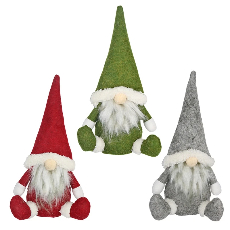 

Merry Christmas Swedish Santa Plush Doll Ornaments Handmade Toy Holiday Home Party Decor Christmas Decorations