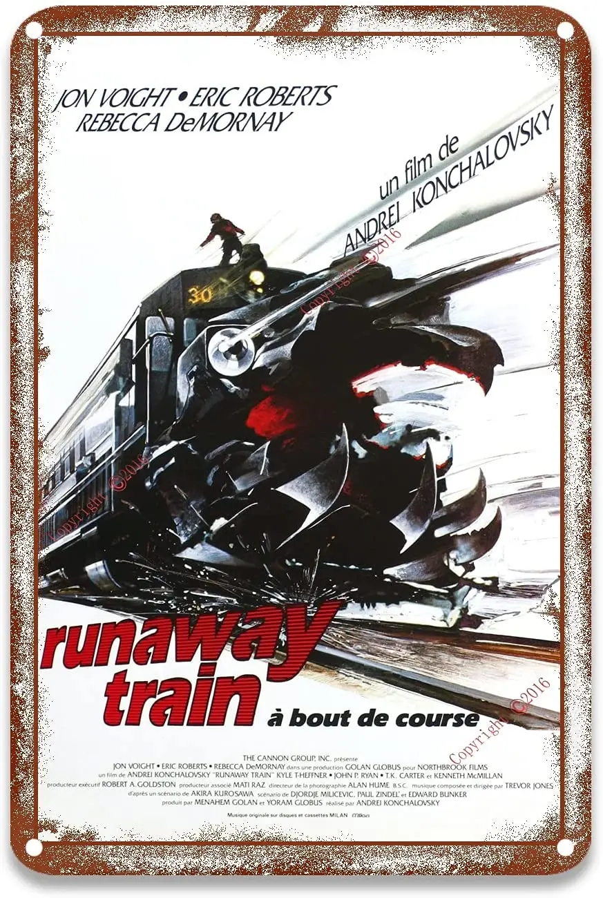 Оловянные знаки Runaway поезд (1985) 50S для художественного декора мужские поделки
