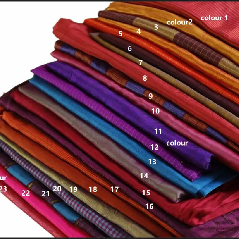 

100% mulberry silk double Palace silkworm yarn dyed color changing fabric home textile hand sewn material pillow case small quil