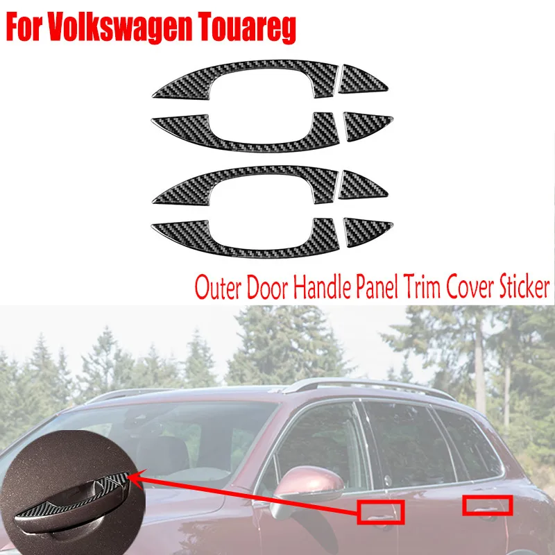 

Для Volkswagen Touareg 2011-2018, автомобильные аксессуары из углеродного волокна, внешние части, внешняя дверная ручка, рама, наклейки, крышка, отделка, ...
