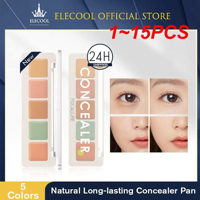 

1~15PCS Five Color Concealer Palette Natural Long Lasting Face Makeup Cover Dark Circles Acne Cosmetics Maquillaje TSLM1