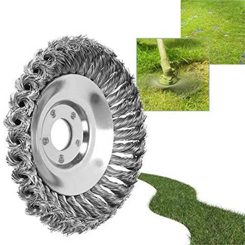 

Lawnmower Steel Wire Wheel 110/115/125/150mm Head Weed Brush Weed Brush Lawn Mower Trimmer Steel Wire Garden Tools 6/8 Inch