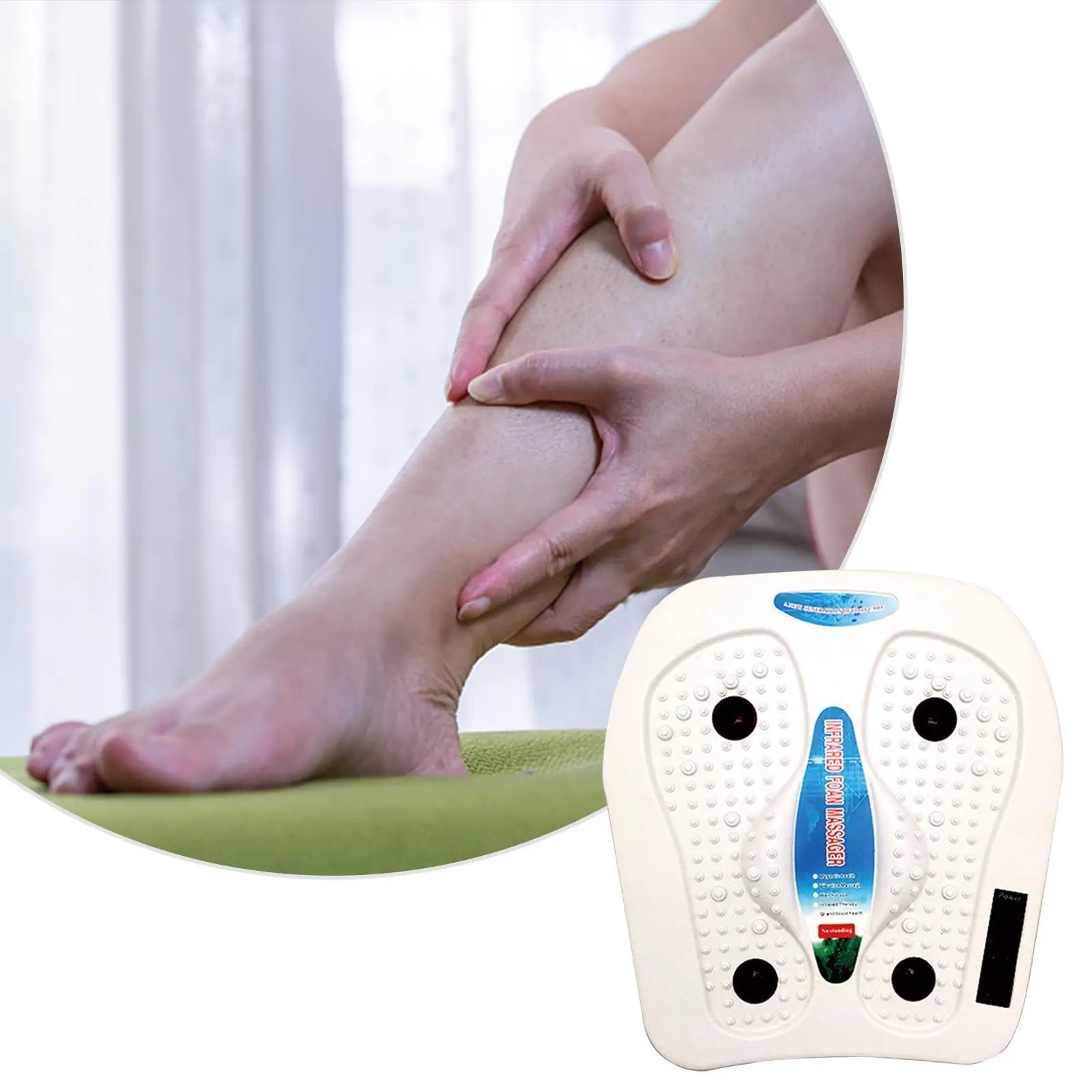 

Electric Foot Massager Vibration Infrared Heating Therapy Relieve Blood Instrument Foot Spa Relax Fatigue Circulation Massa K7M3