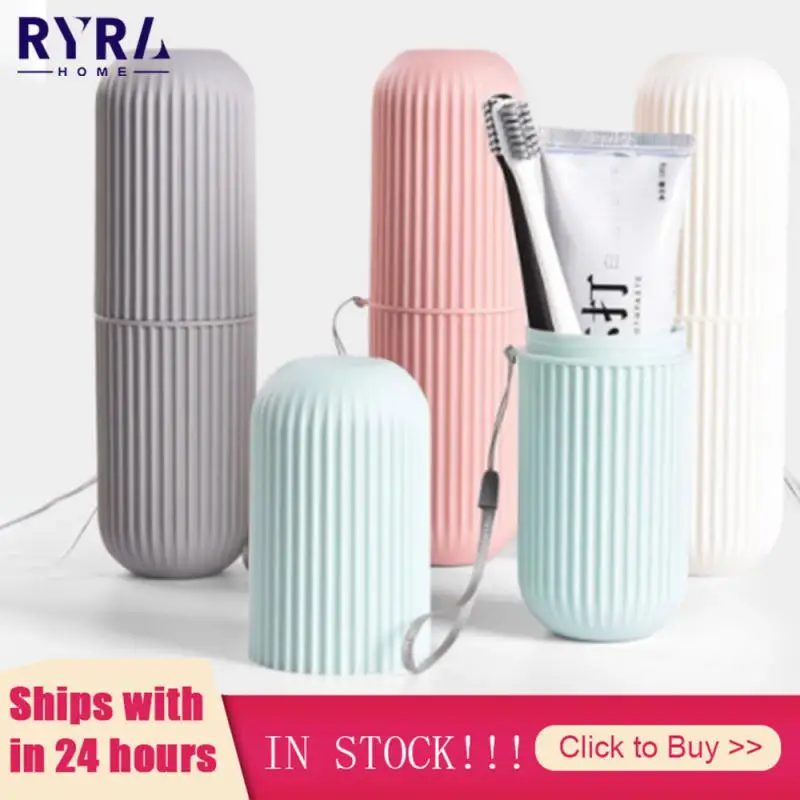 

Portable Toothbrush Toothpaste Holder Storage Case Travel Bathroom Toiletries Storage Cup Outdoor Household Supplies Accessories