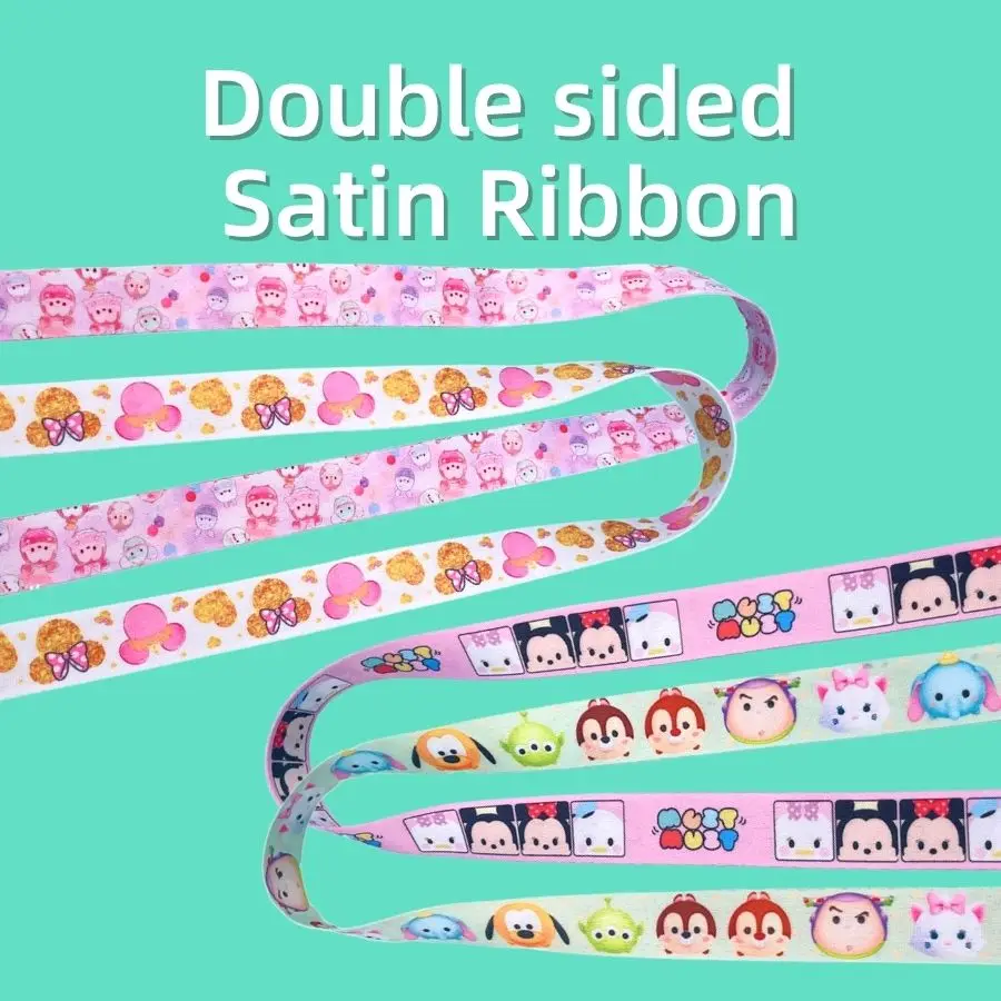 Атласная лента Disney Стич Микки Маус и Минни Дональд Дак Дейзи Винни двусторонний