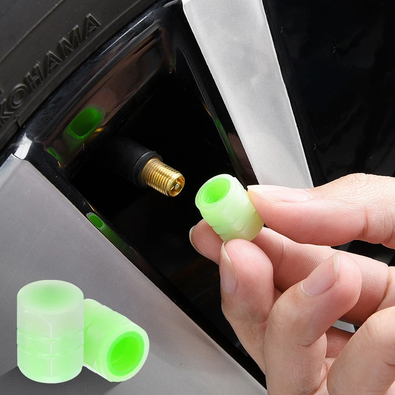 

16 PCS Luminous Valve Caps Fluorescent Night Glowing Car Motorcycle Bicycle Bike Wheel Tyre Hub Luminous Valve Stem Caps Decors
