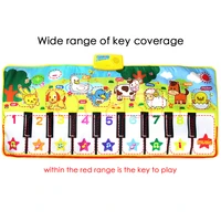 montessori toys musical mat with animal educational toys for kids baby piano carpet music game instrument babytoy 1 to 2 years
