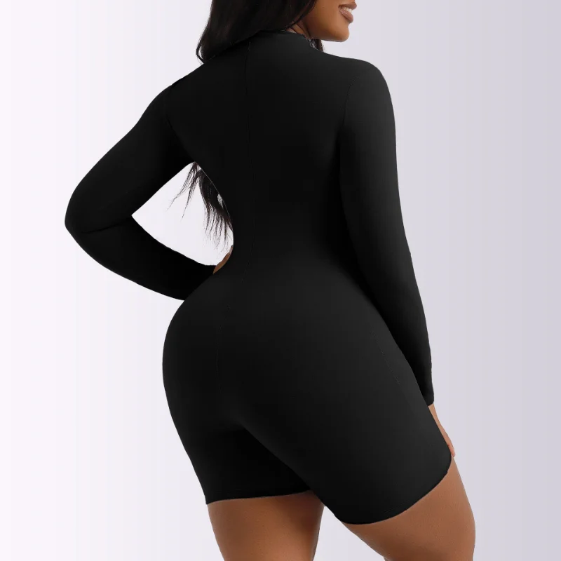 Fleece Lined Thermal Underwear Turtleneck Bodysuit Long Sleeve Body Shaper for Women Shaperwear Thermal Undershirt Tank Tops