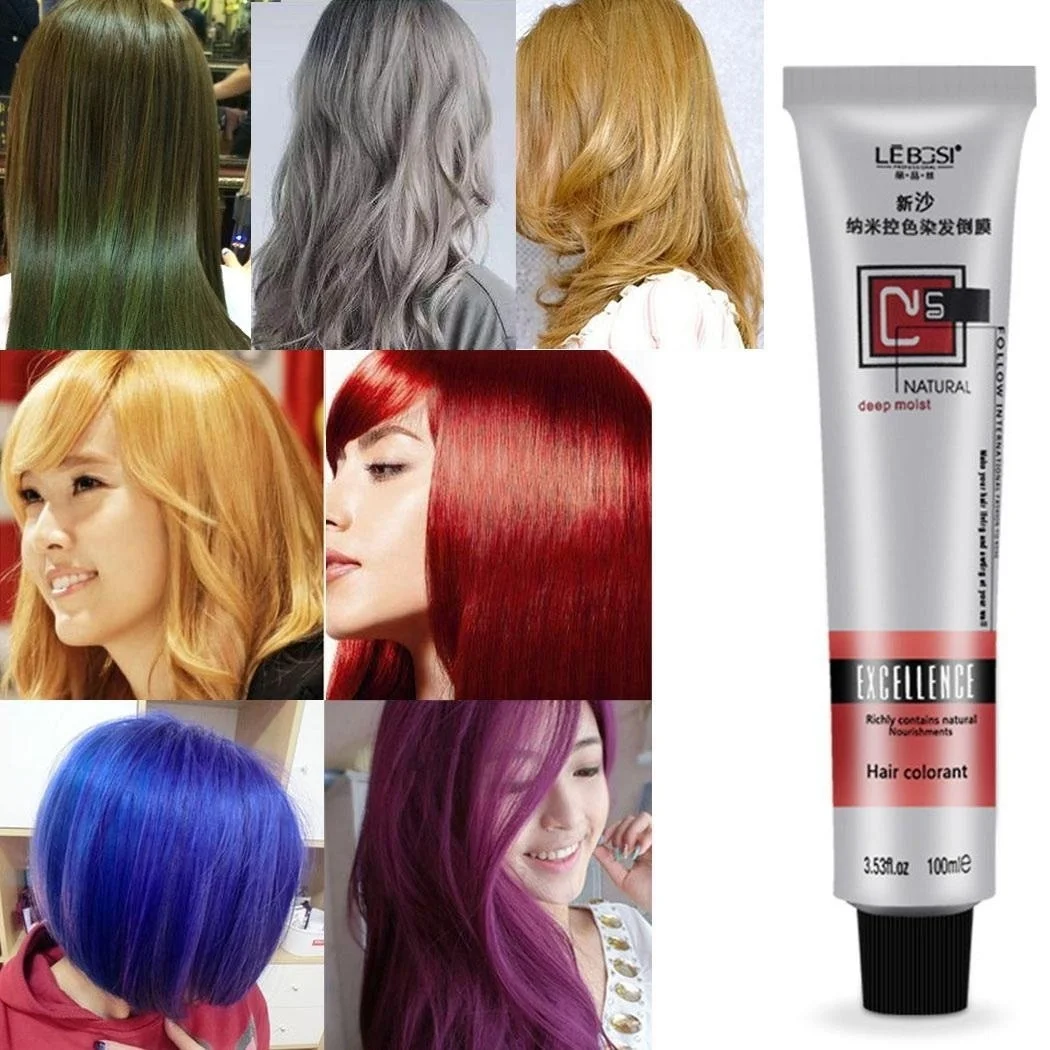 

100mL Professional Long Lasing Permanent Hair Dye Women Fashion Bright Hair Color Cream