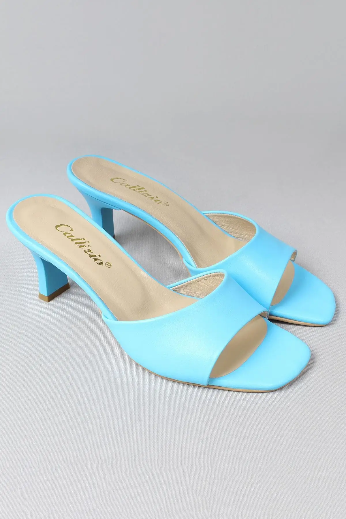 

Genuine Leather Women 'S Heels Slippers Big Small Number 6 Cm Heel