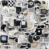 1050pcs black and white minimalist style sticker decals for fridge laptop luggage supplies lightning graffiti teens kids gift
