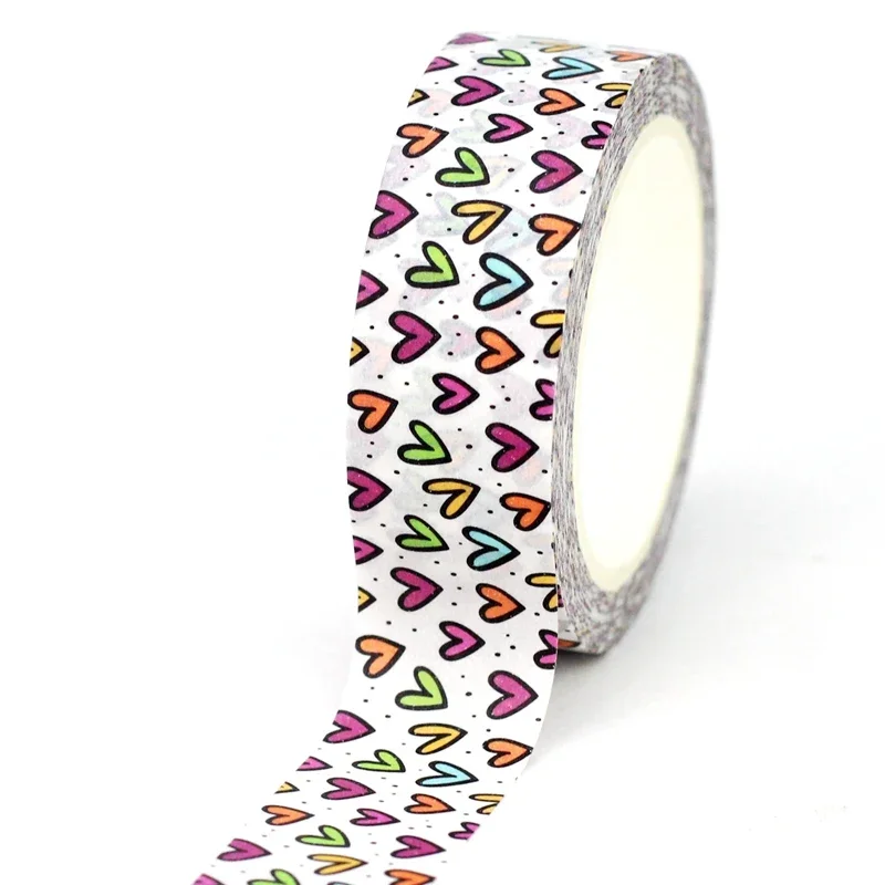 

Декоративная лента GREATHOPE WASHI TAPE с сердечками