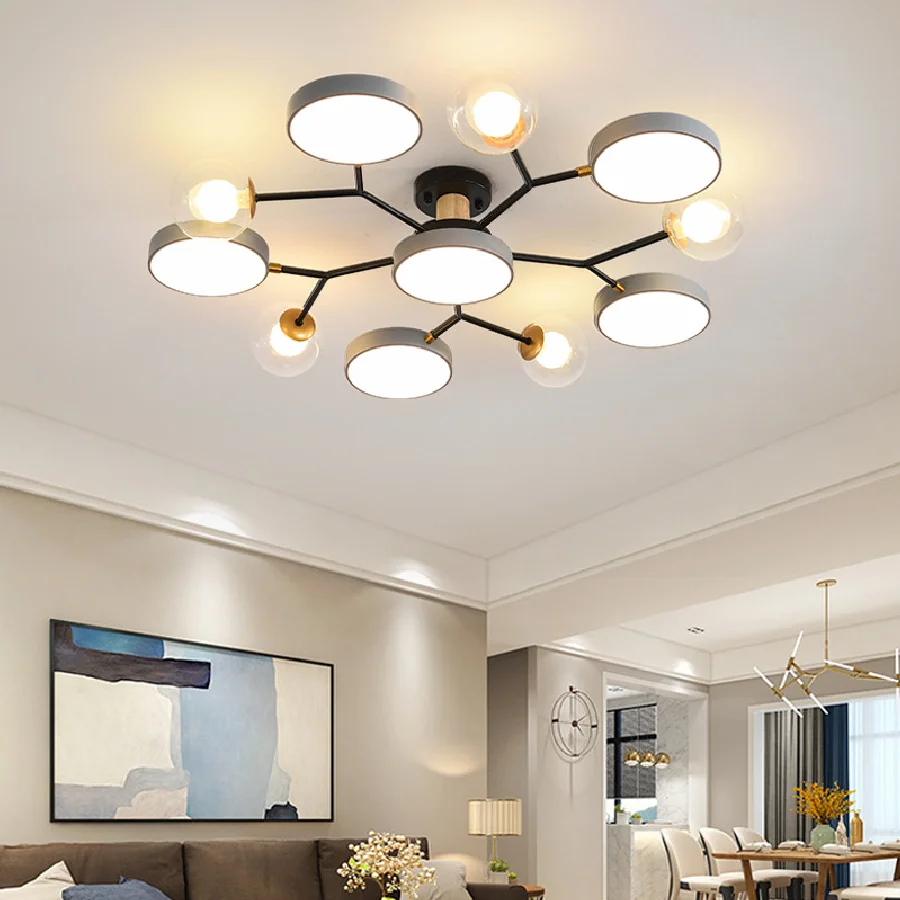 

Nordic светодиодный, потолочные светильники для помещений, креативный современный простой потолочный светильник для спальни, столовой, гостиной, лампа, домашний декоративный светильник