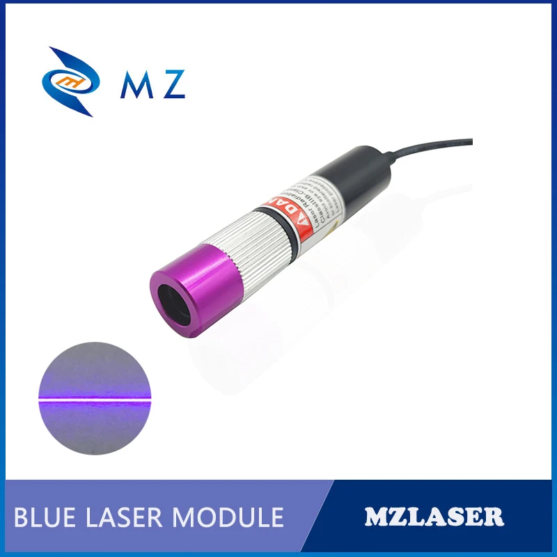 Adjustable Focusing D16mm 405nm 150mW Glass Lens Violet & Blue Line Laser Module+Bracket+Power Supply enlarge