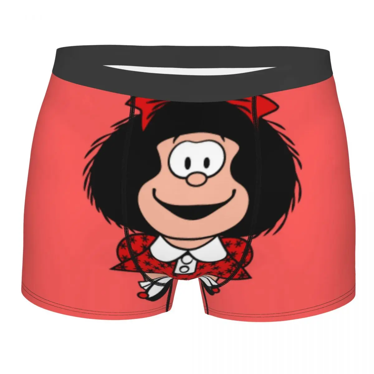 

Kawaii Mafalda нижнее белье для мужчин сексуальный принт на заказ Quino Аргентина мультфильм боксеры шорты трусы