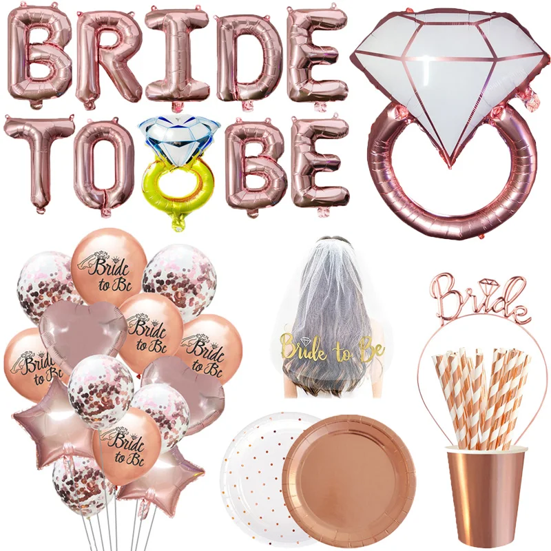 

Bride To Be Wedding Decorations Foil Balloon Team Bride Bridesmaid Sash Bridal Shower Gifts Bachelor Bachelorette Party Supplies