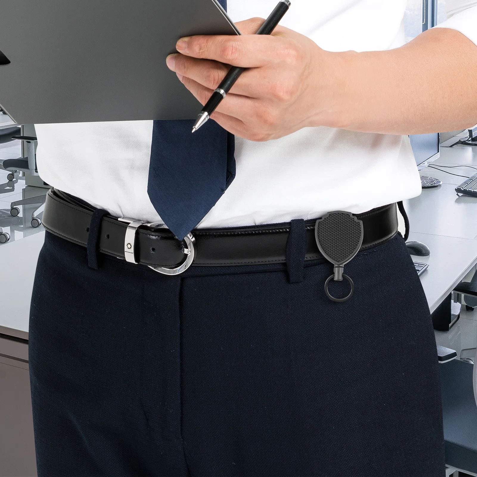 Retractable Keychain Multitool Carabiner Key Holder ID Badge Carabiner Holder Reel with Belt Clip Anti-Lost Keys Cards Holder