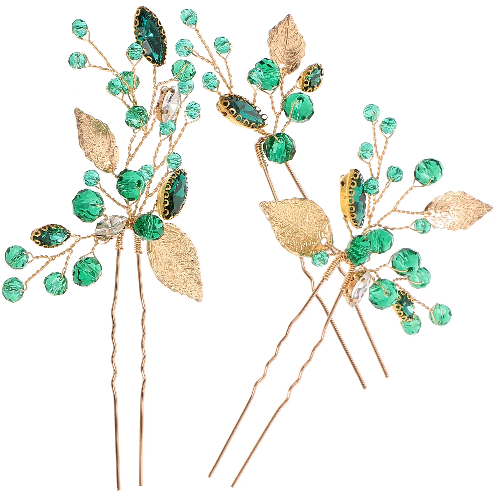 

3 Pcs Wedding Hair Clips Brides Bridal U-shaped Hairpin Crystal Pins Fork Styling Alloy Woman