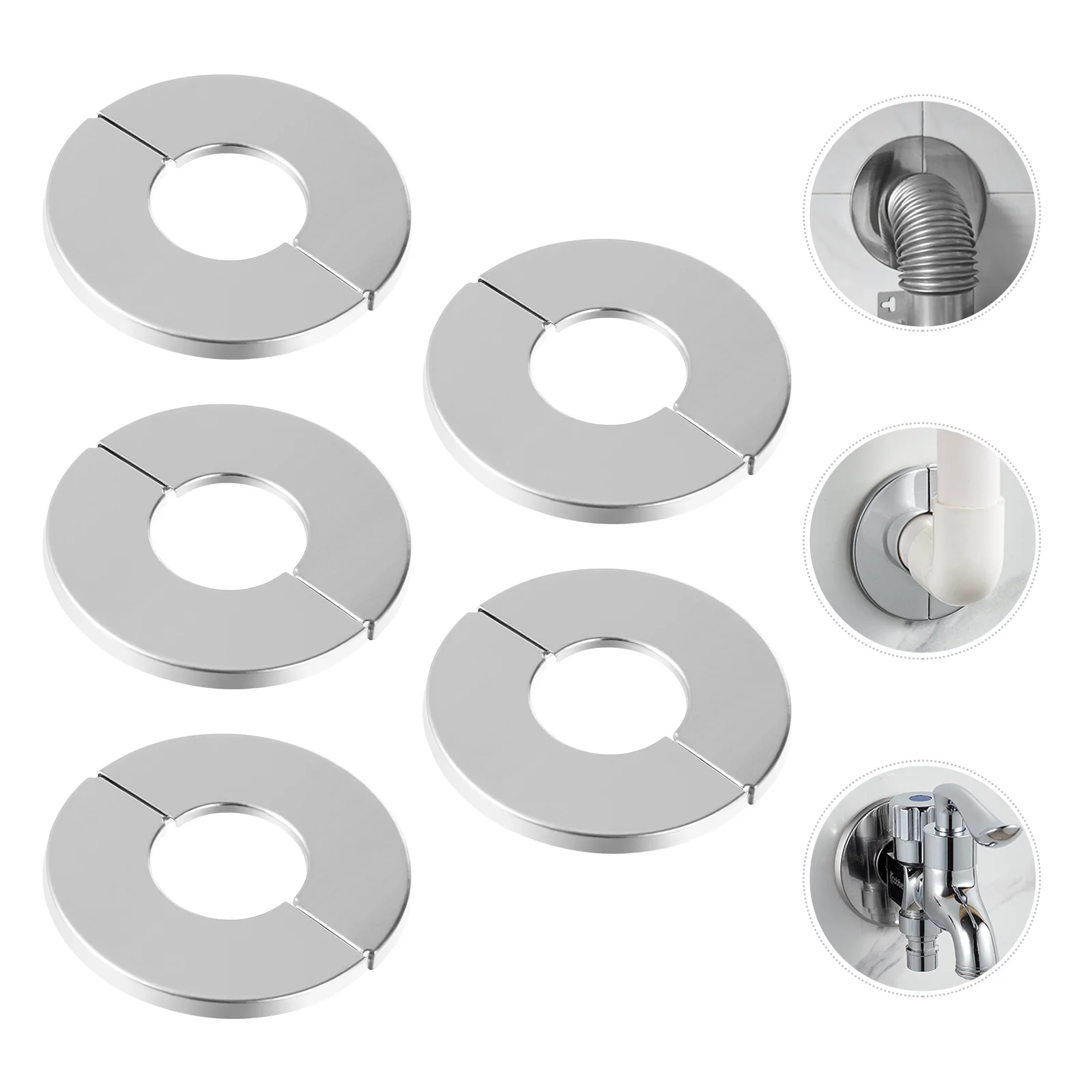 

Cover Pipe Stainlessplate Covers Hole Steelflange Ceiling Pipeline Wall Decorative Plates Plumbing Outside Winter Water