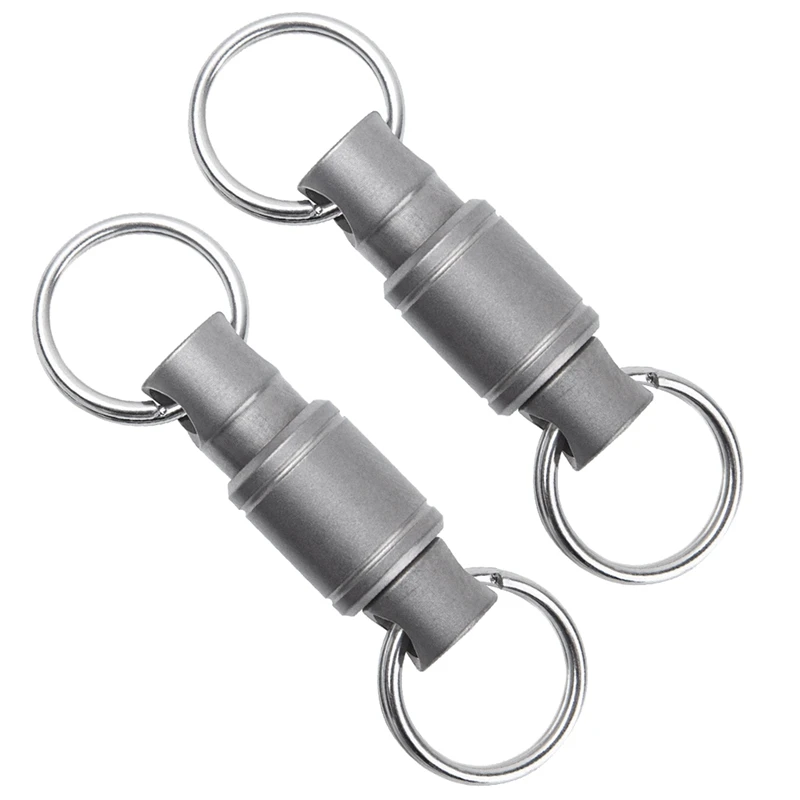 

Titanium Keychain Detachable Quick Release Swivel Keychain Pull Apart Heavy Duty Car Key Holder With 2 Titanium Key Ring