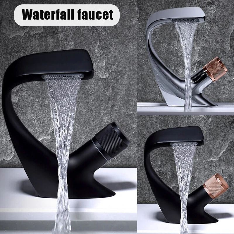 

Copper Black Washbasin Waterfall Faucet A Gift For A Friend Necessities Of Family Life