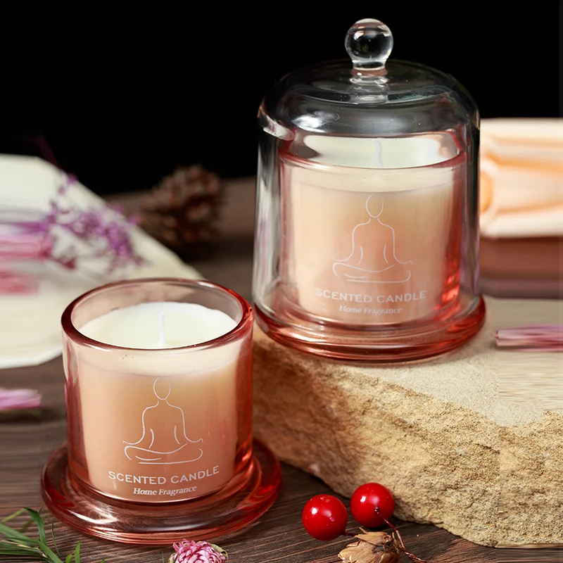 

Ароматизированная Свеча серии Z Yoga с золотым колокольчиком и ручным подарком, растительный воск, производитель волос