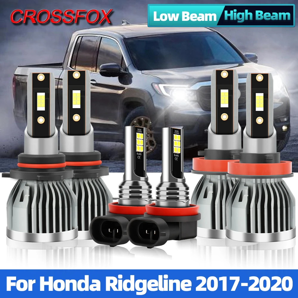 

H11 LED 6000K Car Headlight 120W 20000LM 2 Sides CSP Chips HB3 9005 LED Fog Light Auto Headlamp For Honda Ridgeline 2017-2020