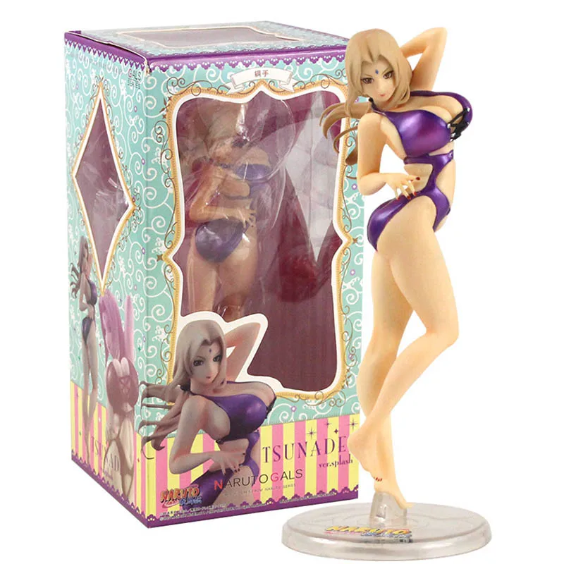 

21cm Anime Naruto Tsunade Sexy Swimsuit Standing Postur PVC Action Figure Toys Collection Decoracion Model Doll Gifts