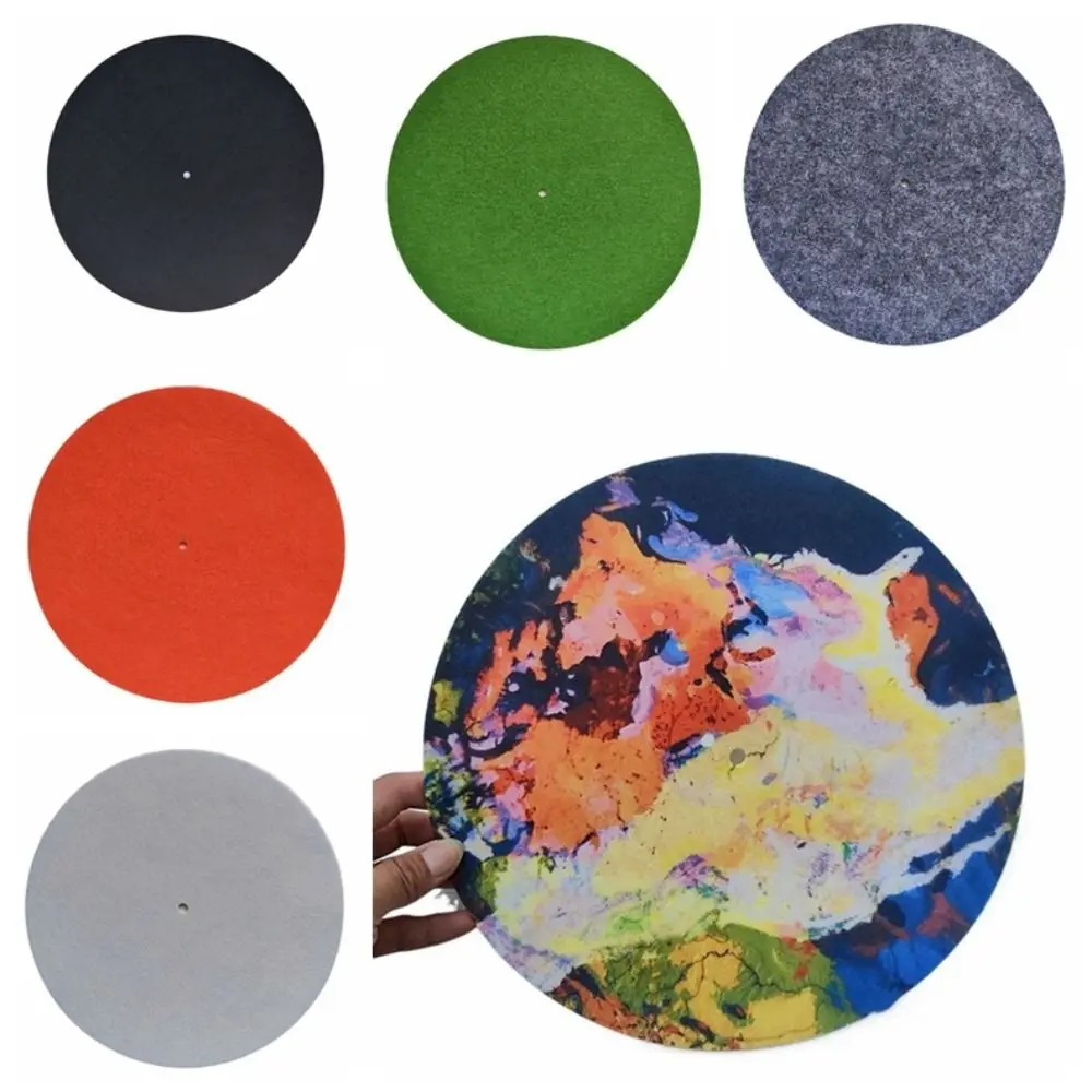 

1 PCS 3mm Thick Printing LP Slip Mat Professional Felt Turntable Platter Mat Sound Clearer Record Mat