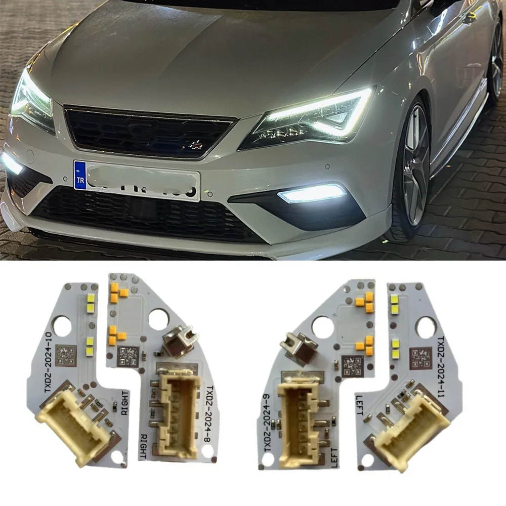 Белые доски для дневных ходовых огней 2017 2018 2019 2020 Seat Leon Cupra фонари OE # 5F0941475A 5F0941476A