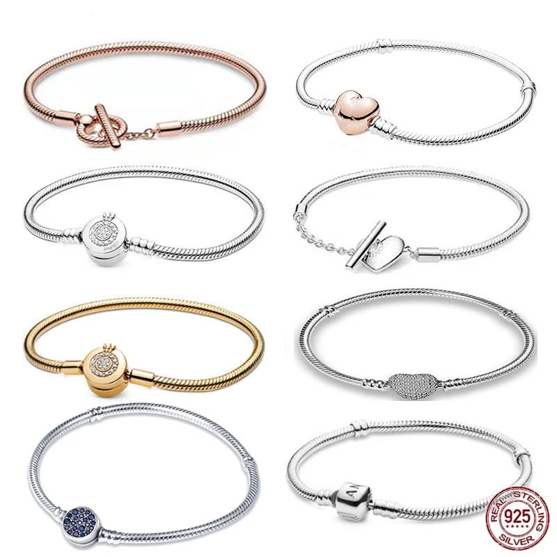 

Браслет из серебра 925 пробы в виде змеи с паве