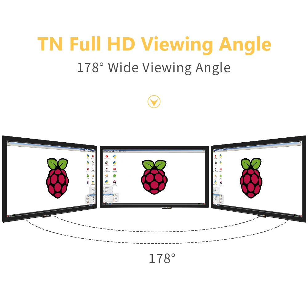 10 1 дюймовый 10-дюймовый ЖК-модуль 1024*600 IPS дисплей raspberry pi экран с сенсорным экраном