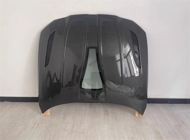 IMP Стиль Настоящее углеродное волокно Прозрачный передний бампер Капот