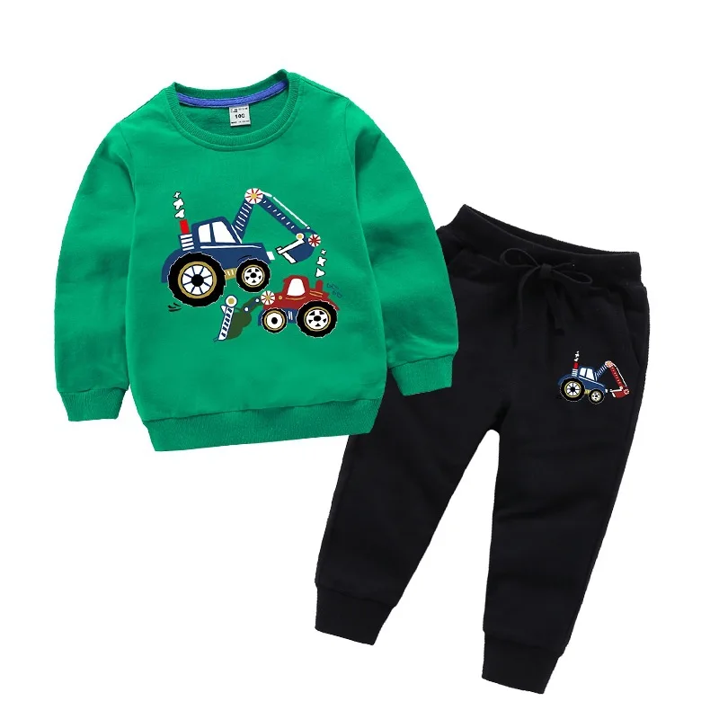 

Fashion Children Suit Boys Clothes Cartoon Suits Baby Kids Clothes Girls Pullovers Hoodies Pants 2Pcs Spring Toddler Tracksuits