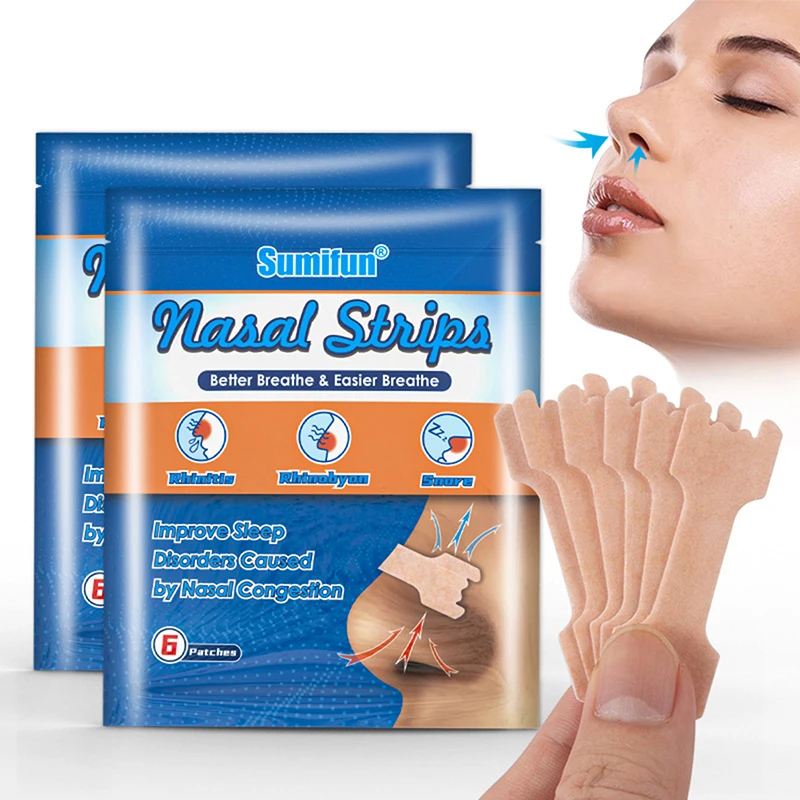 

6Pcs Breathe Nasal Strips Anti Snoring Strips Better Nasal Strips Right Way To Stop Snoring Easier Better Breathe Health Care