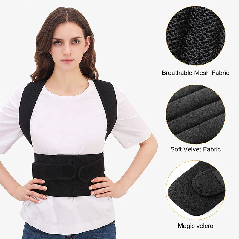 Back Brace Posture Corrector for Women and Men Adjustable Scoliosis Back Shaper for Waist and Shoulder Pain Lumbar Support Belt