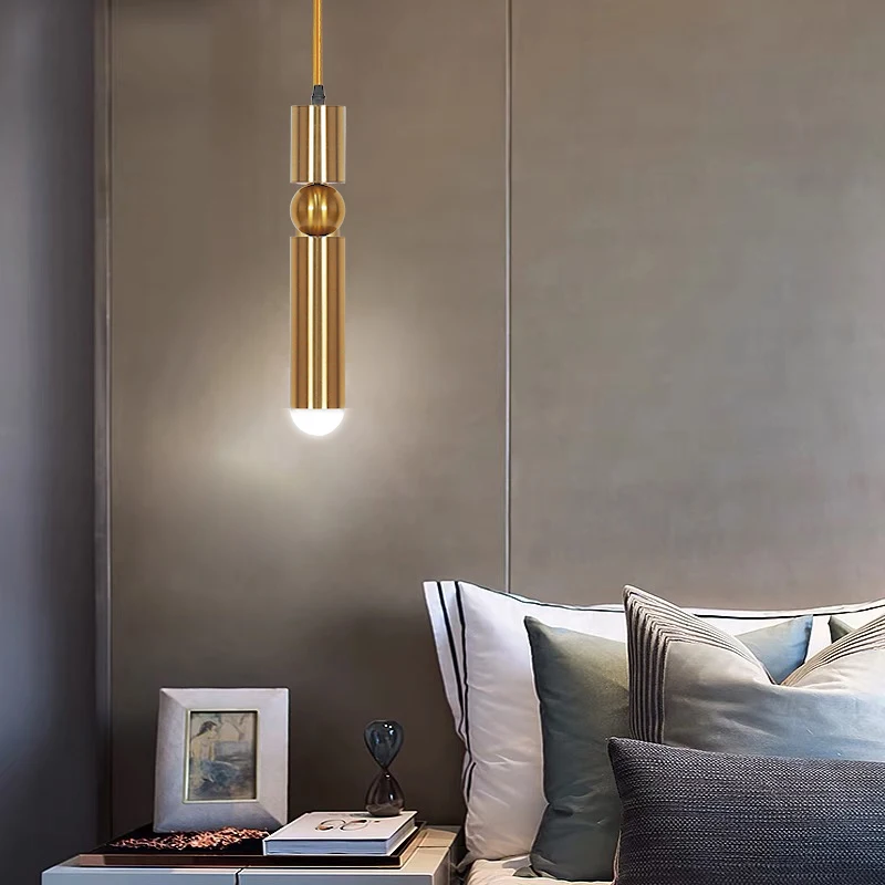 Современный светодиодный подвесной светильник потолочная лампа золотого