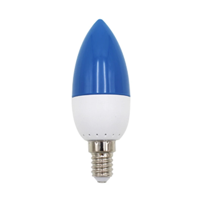 

4X E14 LED Color Candle Tip Bulb, Color Candle Light,Blue