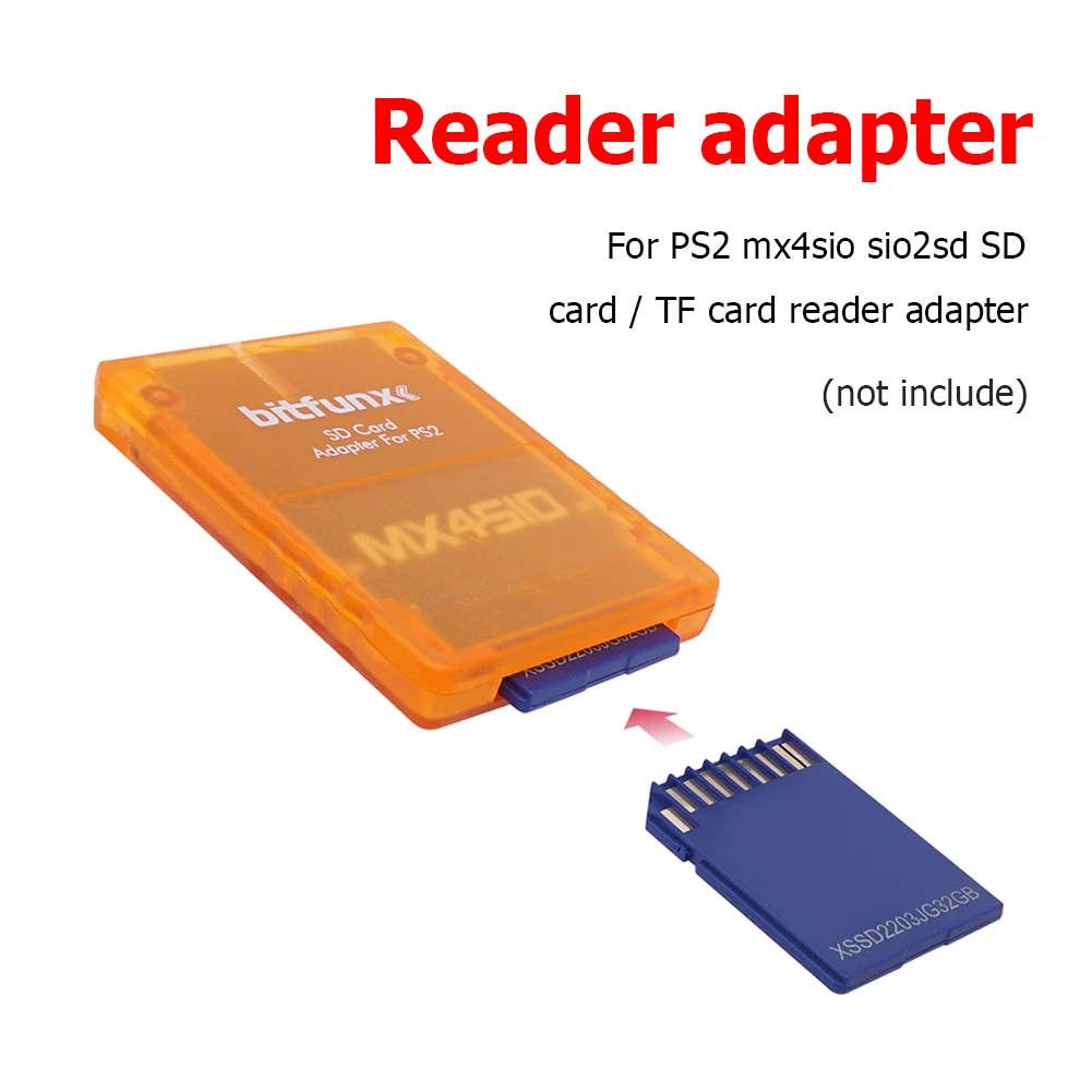 Прозрачный кардридер для PS2 MX4SIO SIO2SD консоли безопасная цифровая TF программа