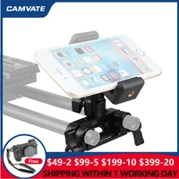 camvate cellphone clip with 360%c2%b0 swivel 14 20 mini ball head mount 15mm double rod clamp adapter for cellphone supporting
