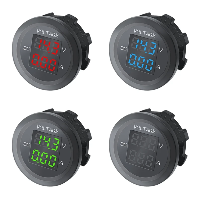 

F1CF DC 12V-24V Voltage Ammeter LED Volt Amp Panel Meter DC Voltmeter Current Tester