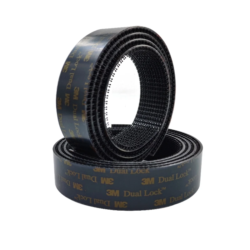 

New Version 3M SJ3552CF Dual Lock Mushroom Adhesive Fastener Tape with Acrylic VHB Backing Tape Type 170 Black 1" x 1/2/3m