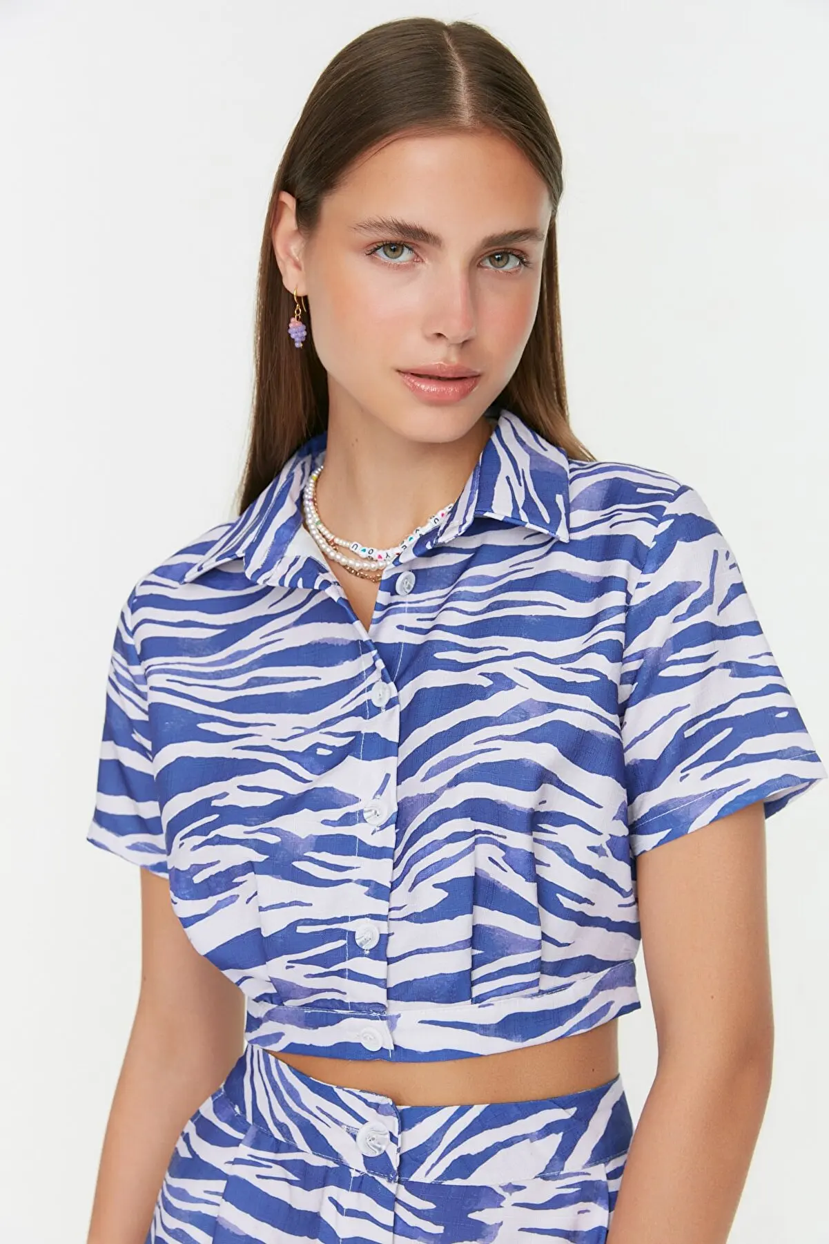 

Blue Model Shirt 0749 Summer women's Shirts Fashion women's Blouses Pretty and Cheap women's Blouses