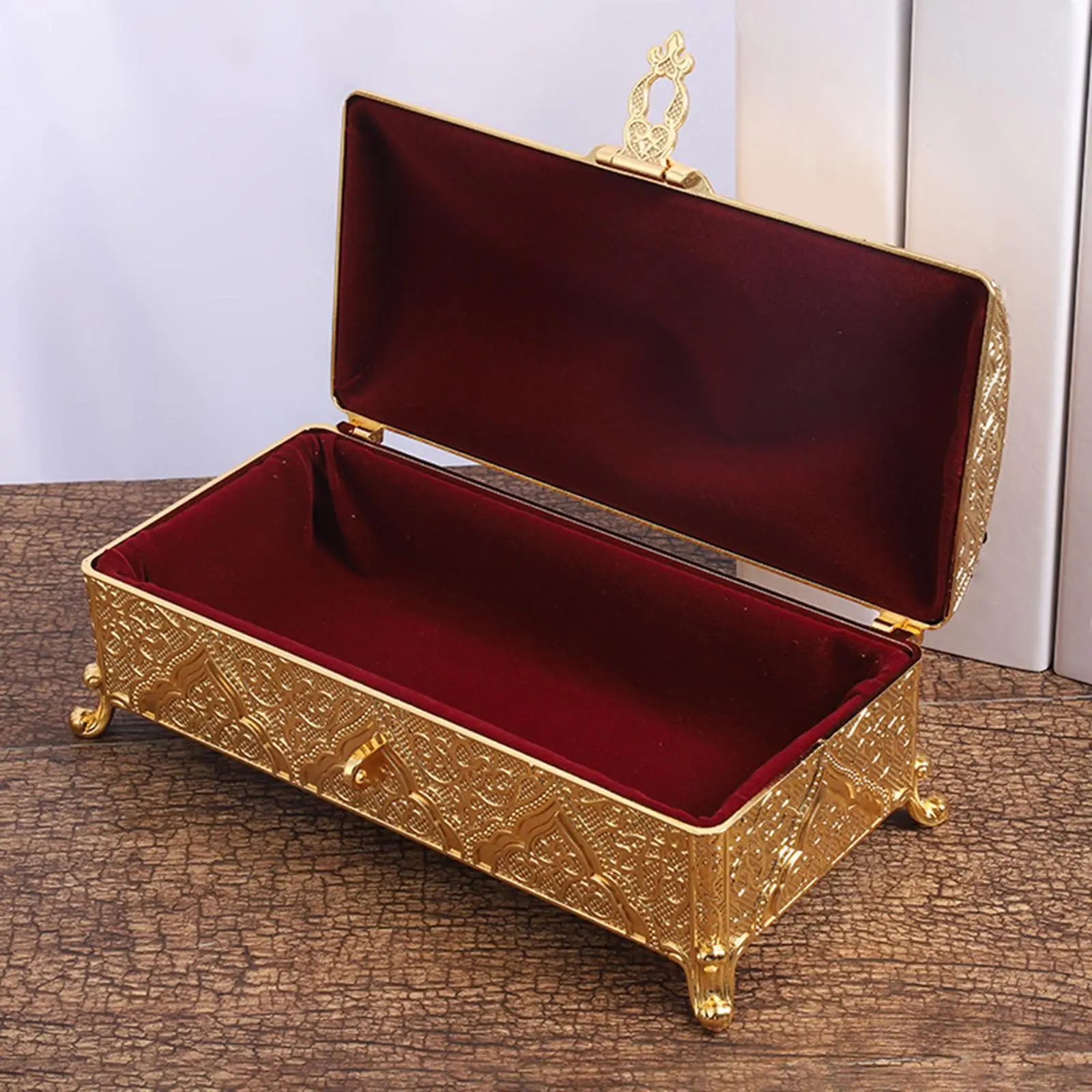 

Single Layer Metal Jewelry Storage Box Trinket Organizer for Girls