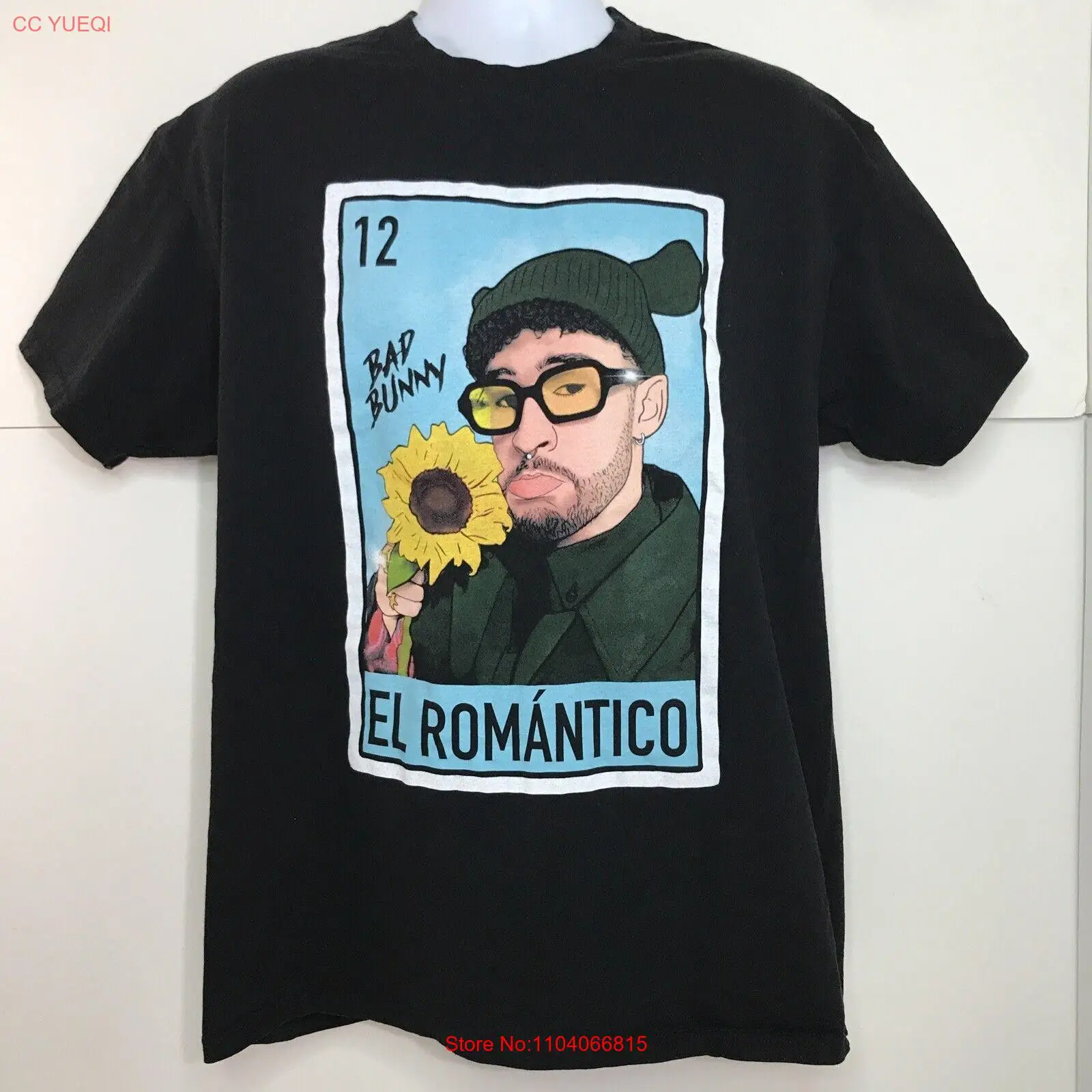 Рубашка Bad Bunny для концерта и тур большая Мужская Черная El Romantico новинка