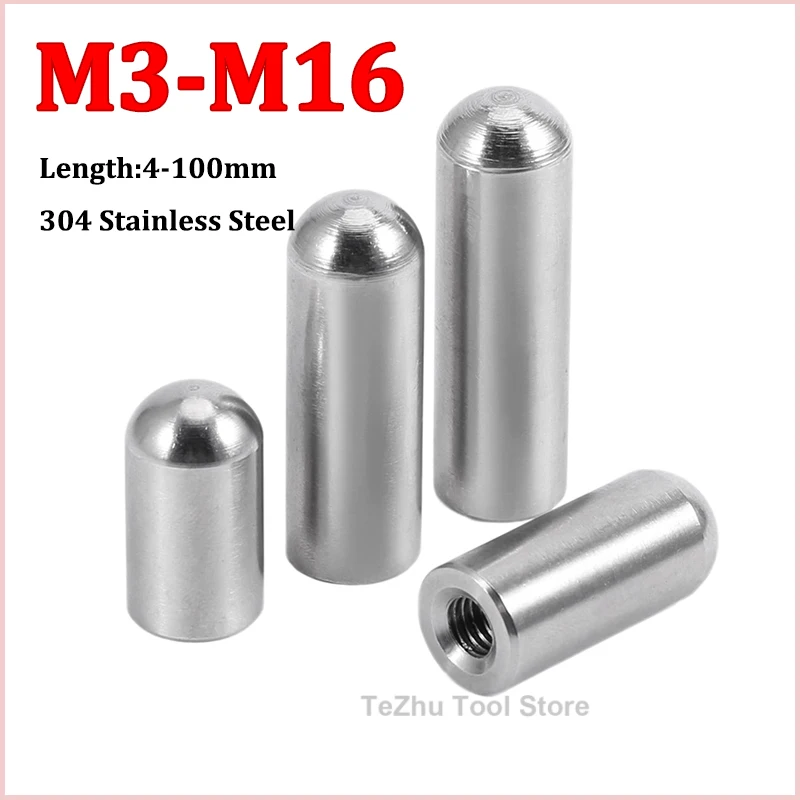 Цилиндрические штифты с круглой головкой GooBetter, нержавеющая сталь 304, М3-М16