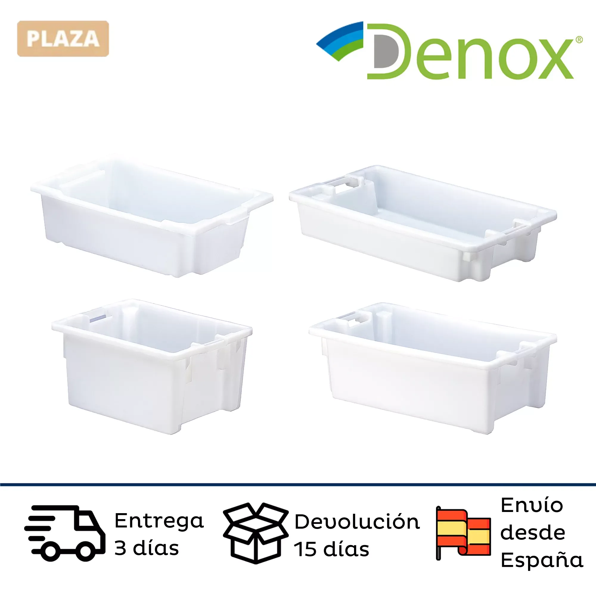box stackable and clapable made of plastic