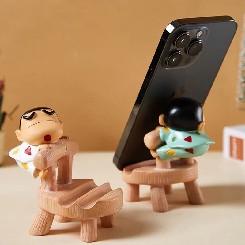 

Crayon Shin-chan Mobile Phone Bracket Desktop Holder Ornaments New Cute Creativity Chair Shape Practical Stands for Kids Gifts