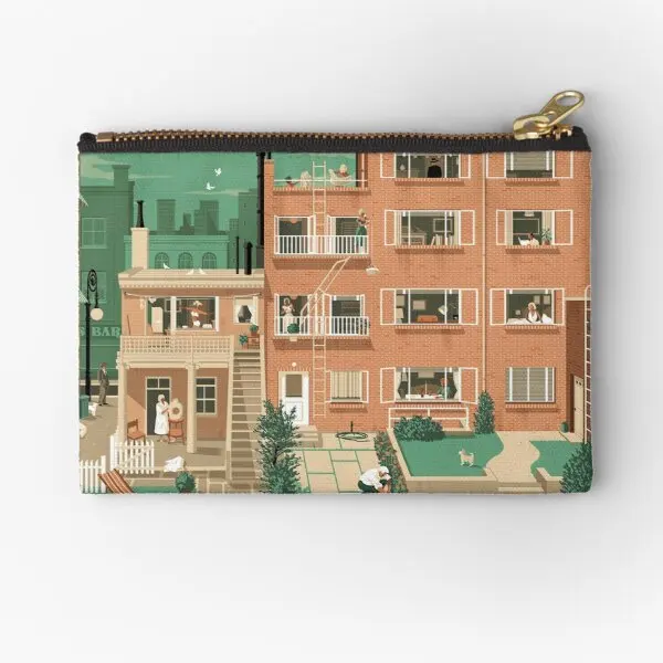 

Travel Posters Hitchcock Is Rear Window Zipper Pouches Men Small Women Bag Wallet Money Storage Coin Key Pure Pocket Underwear